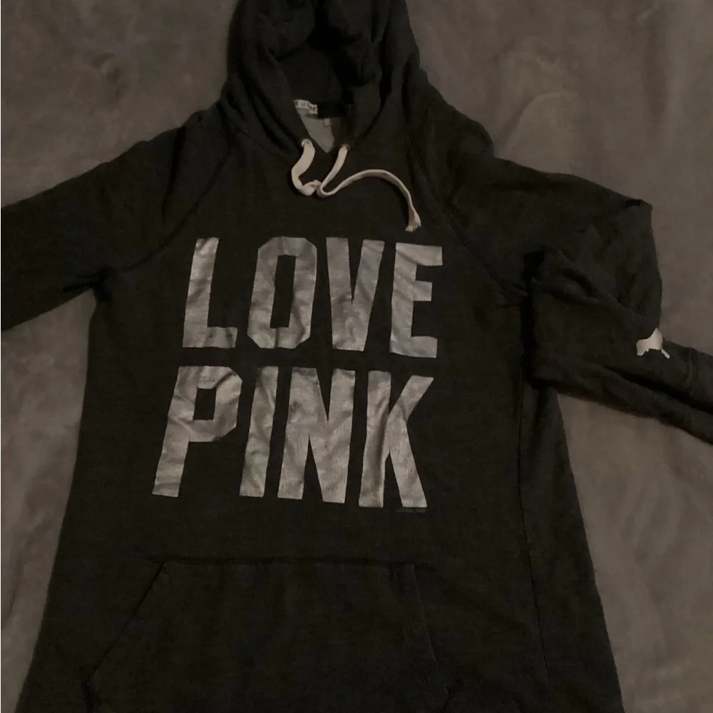 PINK Victoria's Secret Charcoal Hoodie - Picture 4 of 5